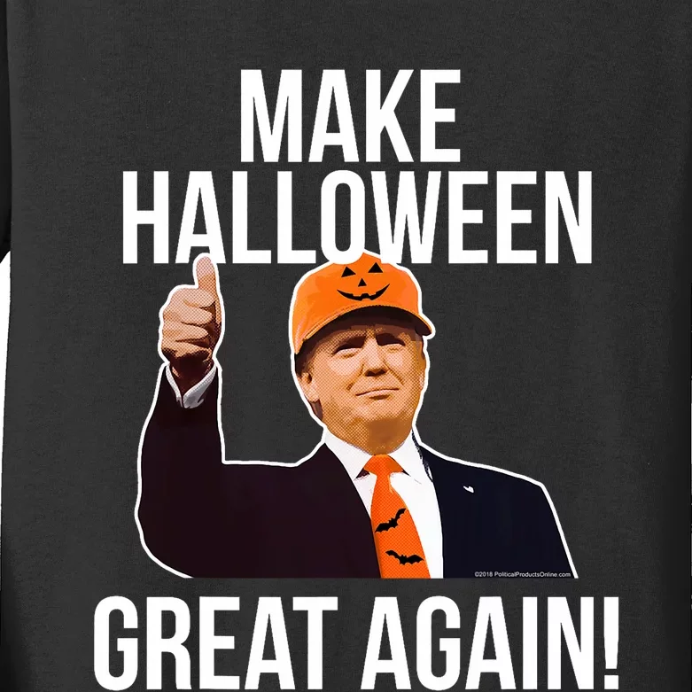 Make Halloween Great Again Donald Trump 2024 Kids Long Sleeve Shirt