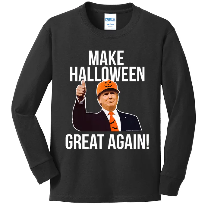 Make Halloween Great Again Donald Trump 2024 Kids Long Sleeve Shirt