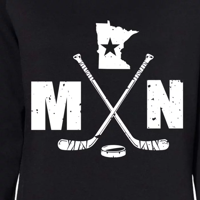 Mn Hockey Gift The State Of Ice Hockey Gift Womens California Wash Sweatshirt