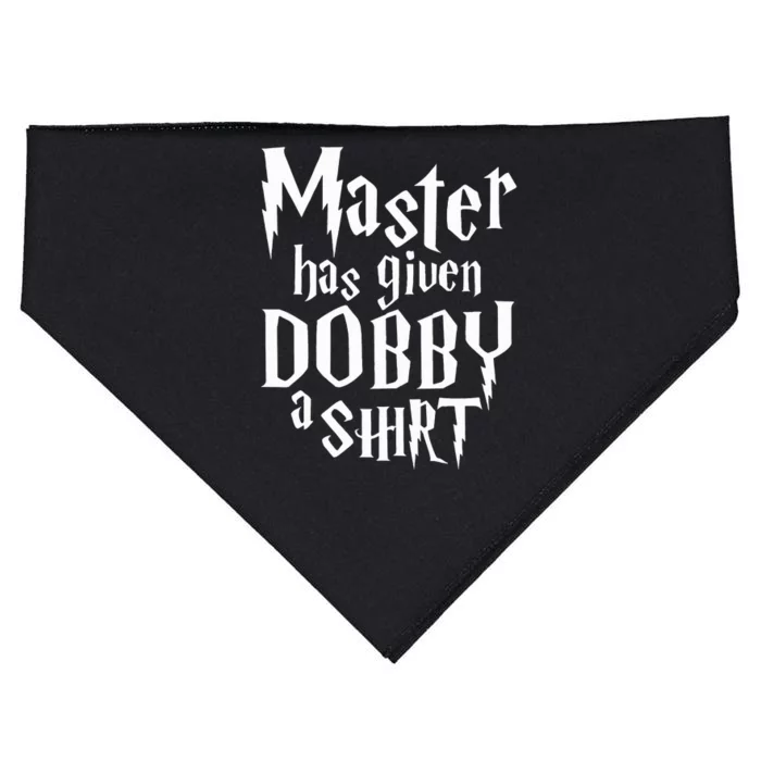 Master Has Given Dobby A  Funny Dobby Gift USA-Made Doggie Bandana