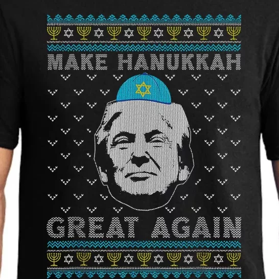 Make Hanukkah Great Again Trump Jewish Ugly Chanukah Sweater Pajama Set