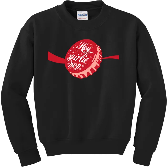 Middleclassfancy Hey Girlie Soda Kids Sweatshirt