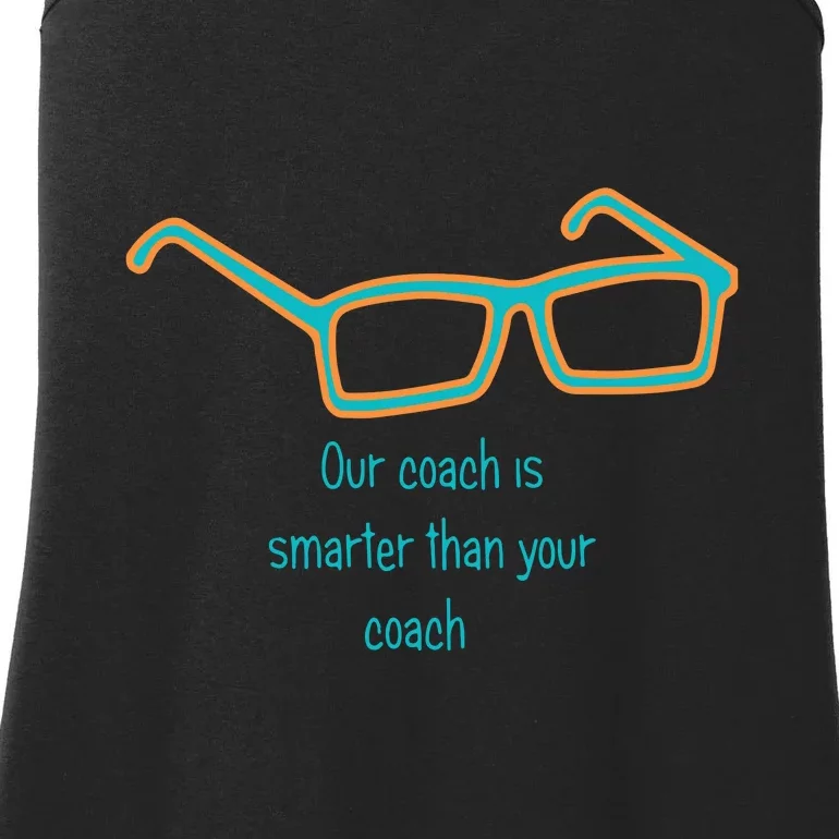 Miami Hc Glasses... Our Coach Is Smarter Than Your Coach Gift For Fan Sport Ladies Essential Tank