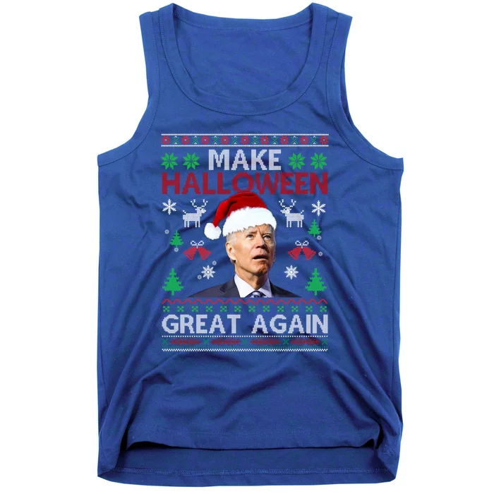 Make Halloween Great Again Santa Joe Biden Ugly Christmas Meaningful Gift Tank Top