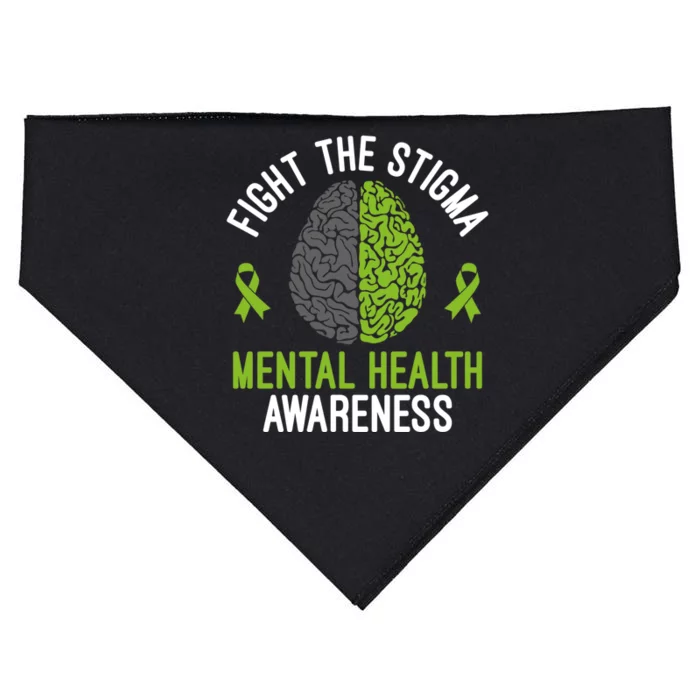 Mental Health Gift Fight The Stigma Tal Health Awareness Gift USA-Made Doggie Bandana