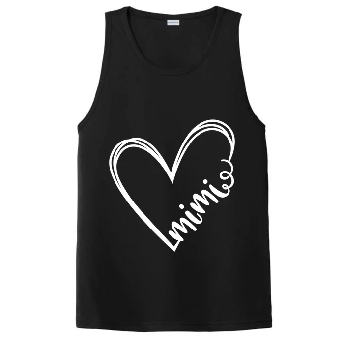 Mimi Heart Grandma For Christmas MotherS Day Gift Performance Tank