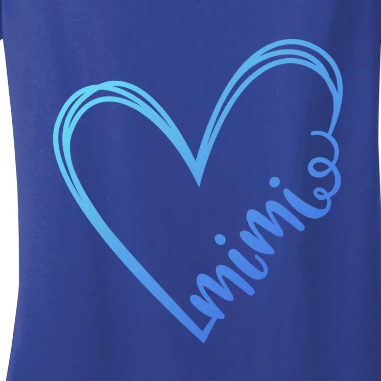 Mimi Heart Grandma For Christmas MotherS Day Gift Women's V-Neck T-Shirt