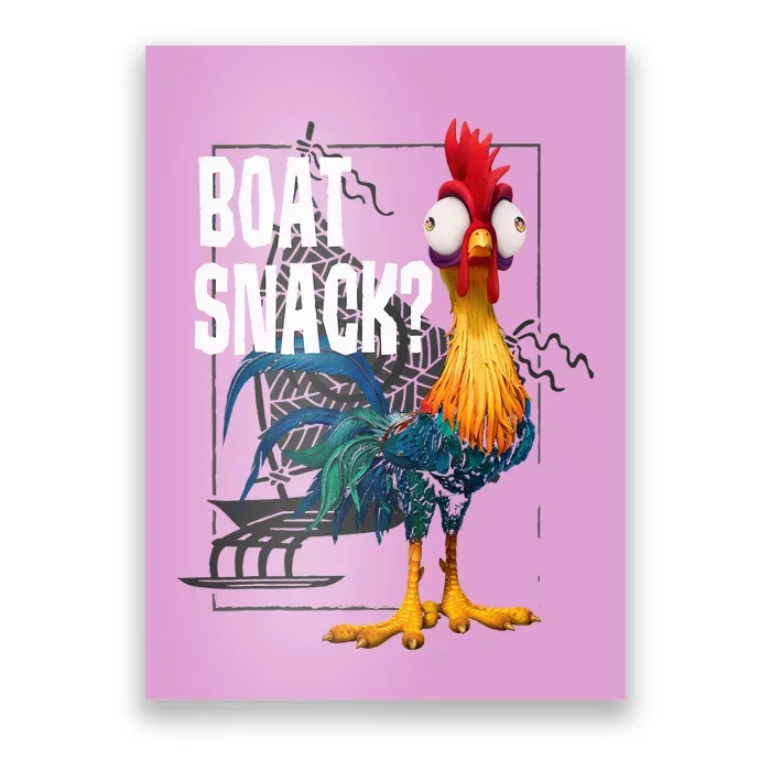 Moana Hei Hei Boat Snack Vintage Style Poster Poster