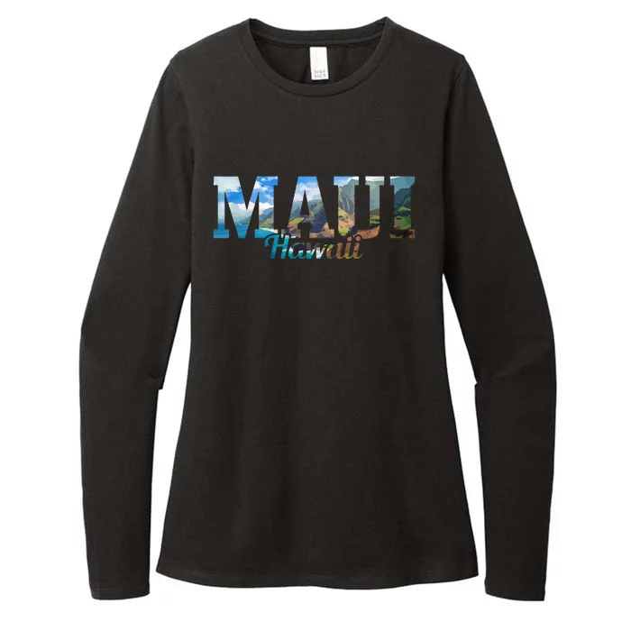 Maui Hawaii Hawaiian Islands Surf Surfing Surfer Gift Womens CVC Long Sleeve Shirt