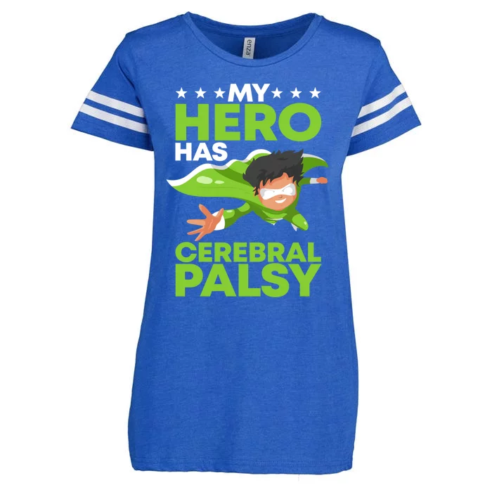 My Hero Has Cerebral Palsy Awareness Cp Supporter Gift Enza Ladies Jersey Football T-Shirt