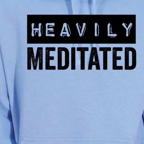 Meditation Humor Heavily Meditated Mindfulness Funny Gift Unisex Surf Hoodie