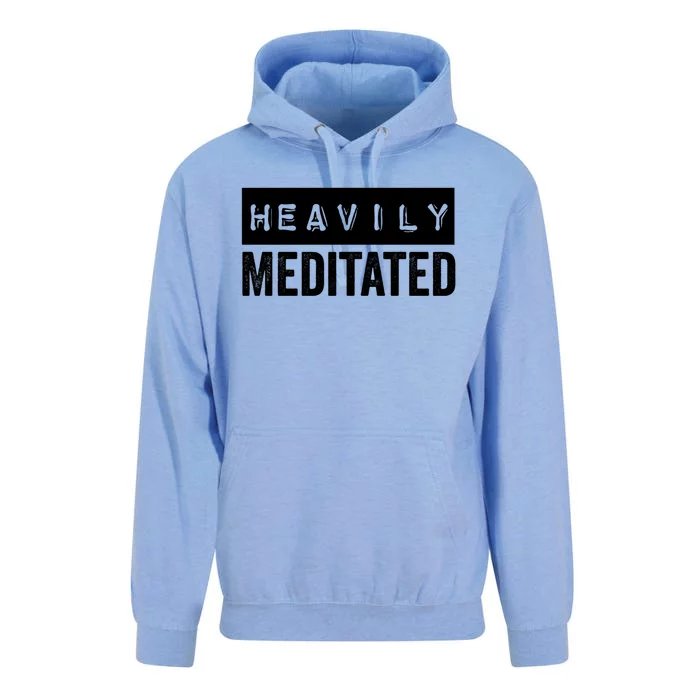 Meditation Humor Heavily Meditated Mindfulness Funny Gift Unisex Surf Hoodie