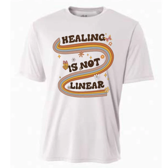 Mental Health Healing Is Not Linear Therapy Cooling Performance Crew T-Shirt