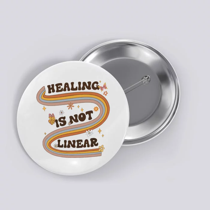 Mental Health Healing Is Not Linear Therapy Button