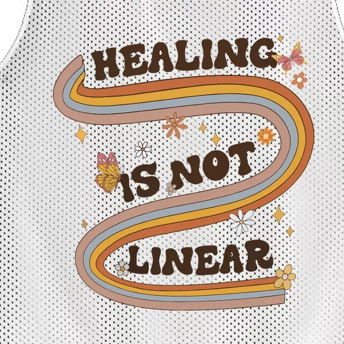 Mental Health Healing Is Not Linear Therapy Mesh Reversible Basketball Jersey Tank