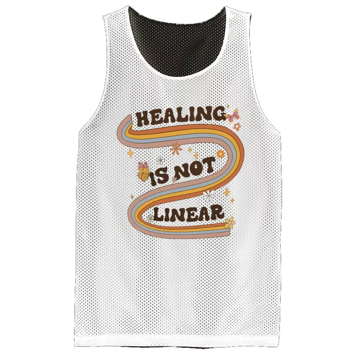 Mental Health Healing Is Not Linear Therapy Mesh Reversible Basketball Jersey Tank