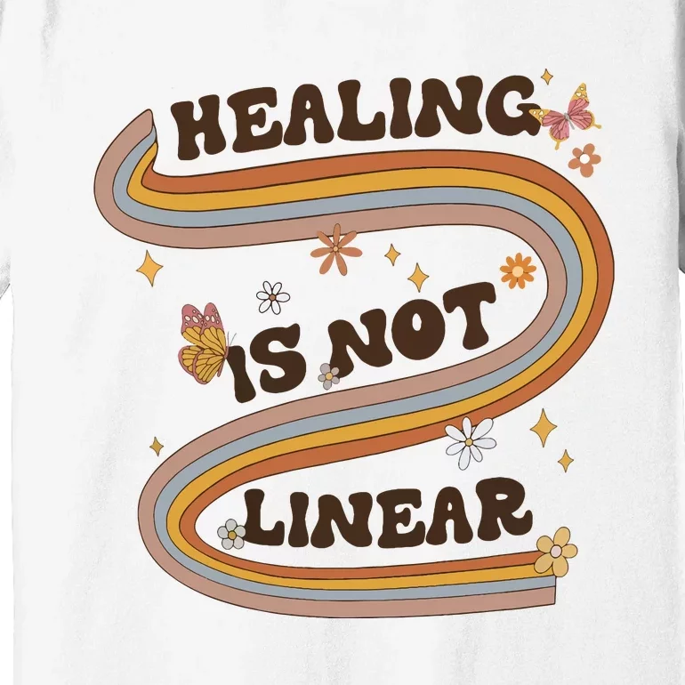 Mental Health Healing Is Not Linear Therapy Premium T-Shirt