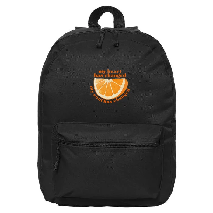 My Heart Has Changed My Soul Has Changed Front & Back Front & Back 16 in Basic Backpack