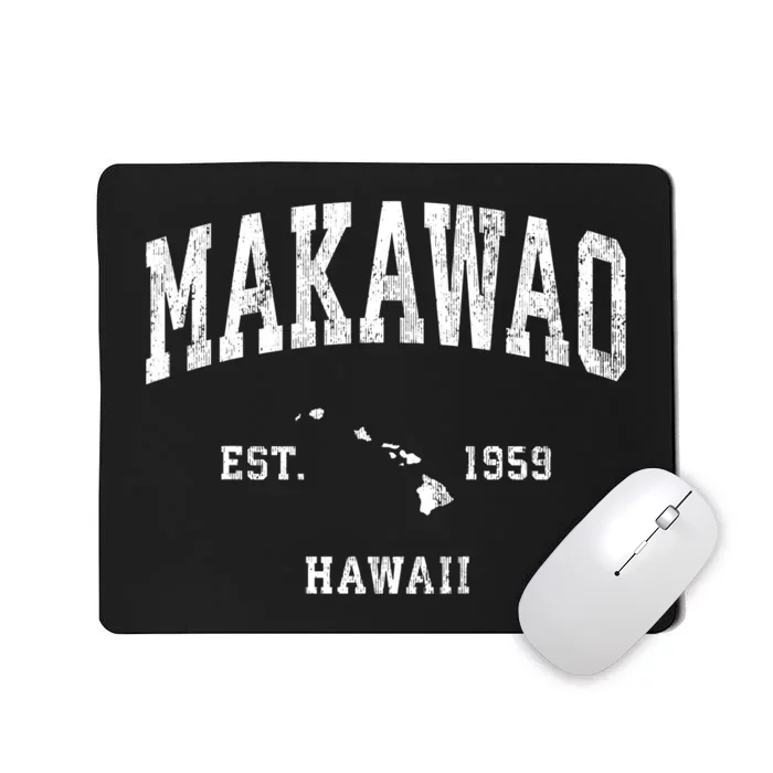 Makawao Hawaii Hi Vintage Athletic Sports Mousepad