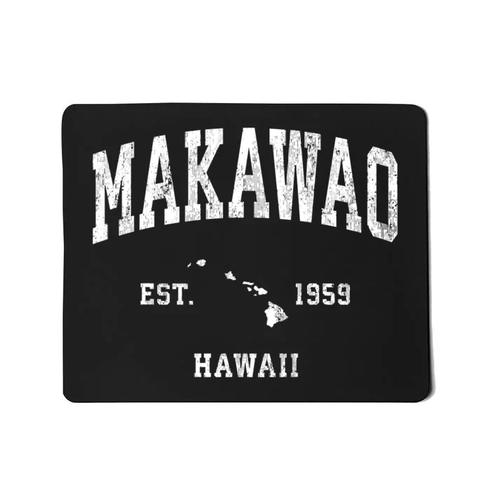 Makawao Hawaii Hi Vintage Athletic Sports Mousepad