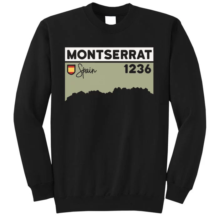 Montserrat Height Hike Monastery Barcelona Spain Hiking Tall Sweatshirt