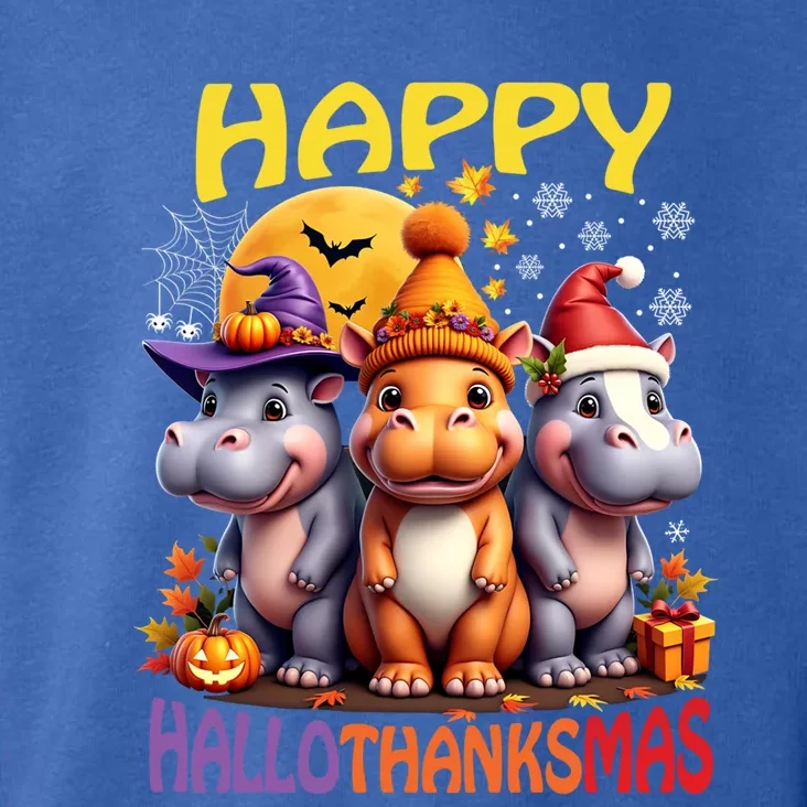 Moodeng Hippo Happy Hallothanksmas Famous Pigmy Moodeng Gift Toddler Hoodie