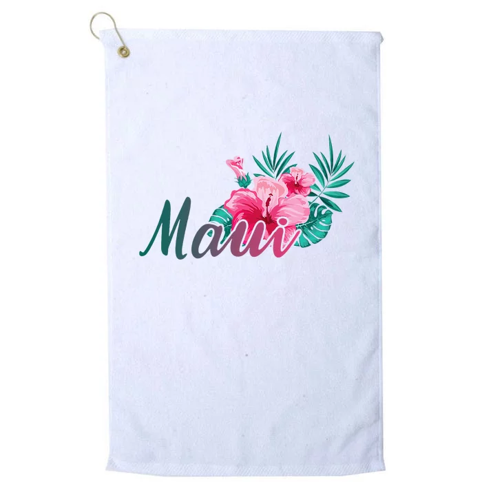 Maui Hawaii Hibiscus Flowers Hawaiian Platinum Collection Golf Towel