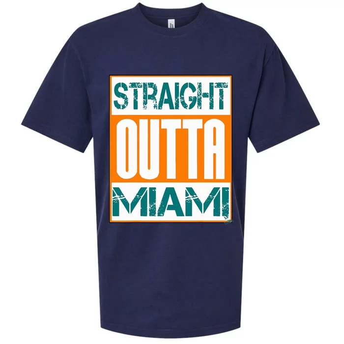 Miami Hip Hop City Name Straight Outta Miami Sueded Cloud Jersey T-Shirt