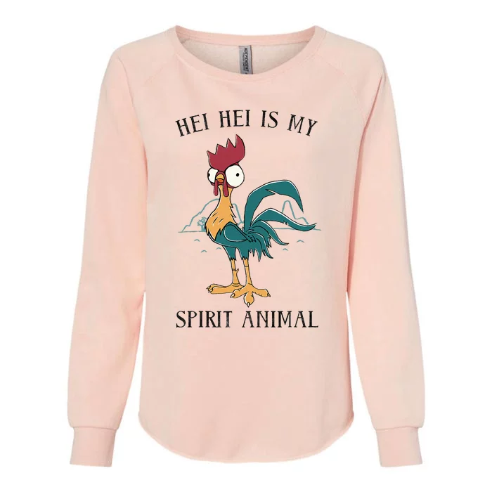 Moana Hei Hei Is My Spirit Animal Portrait Womens California Wash Sweatshirt