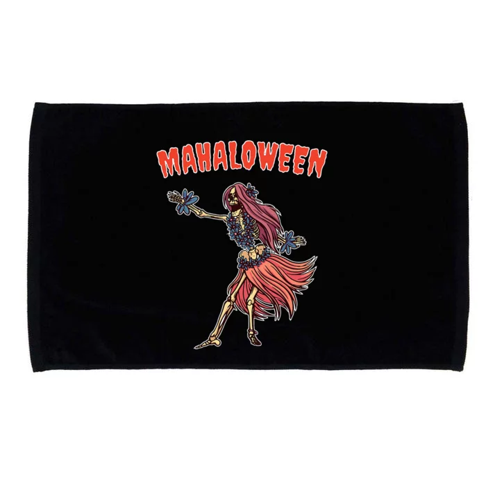 Mahaloween Hula Halloween Hawaiian Microfiber Hand Towel