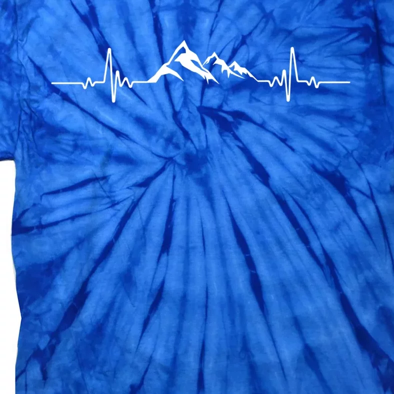 Mountains Heartbeat Hikers And Mountaineering Pulse Meaningful Gift Tie-Dye T-Shirt