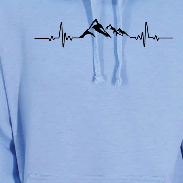 Mountains Heartbeat Hikers And Mountaineering Pulse Meaningful Gift Unisex Surf Hoodie