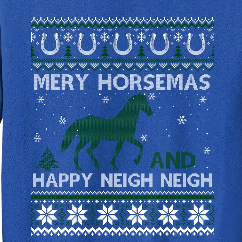 Merry Horsemas Horse Rider Christmas Ugly Xmas Tall Sweatshirt