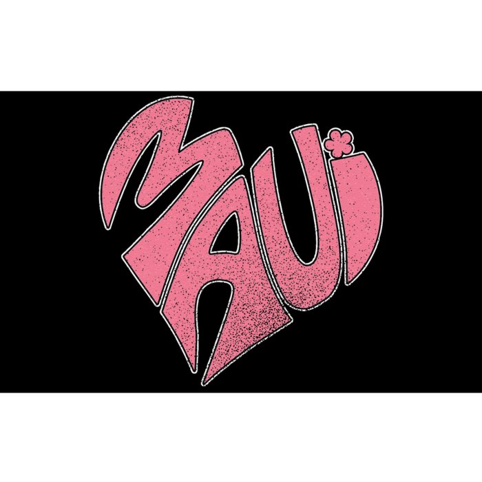 Maui Hawaii Heart Rustic Vintage Bumper Sticker