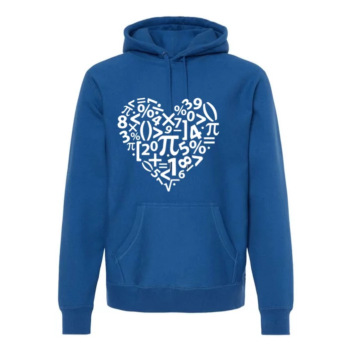 Math Heart I Love Math Math Lovers Gift Math Teacher Gift Premium Hoodie