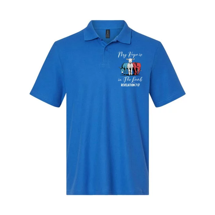 My Hope Is In The Lamb Christian Stand With Christ Gift Softstyle Adult Sport Polo