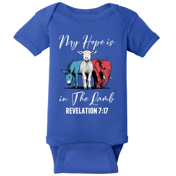 My Hope Is In The Lamb Christian Stand With Christ Gift Baby Bodysuit