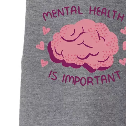 Mental Health Is Important Brain Doggie 3-End Fleece Hoodie