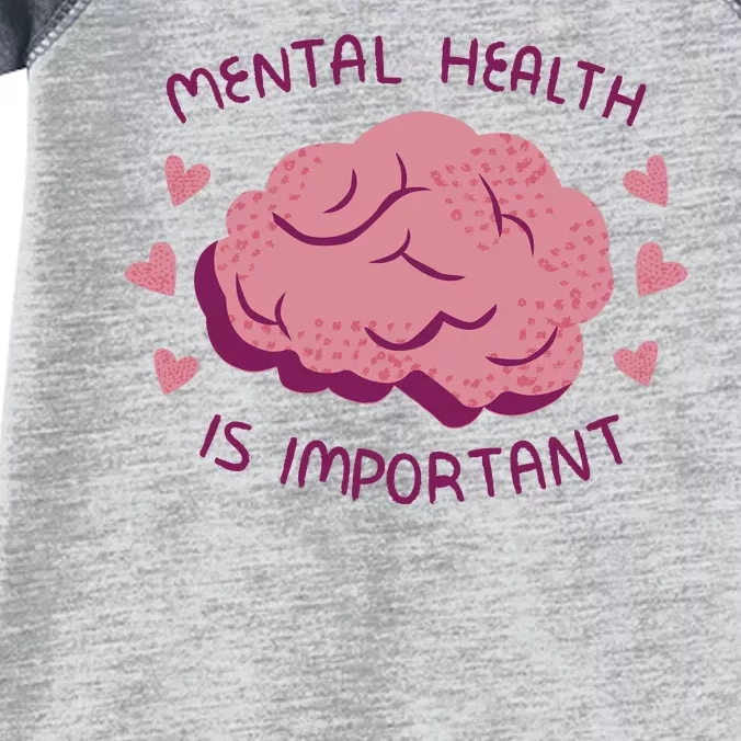 Mental Health Is Important Brain Infant Baby Jersey Bodysuit