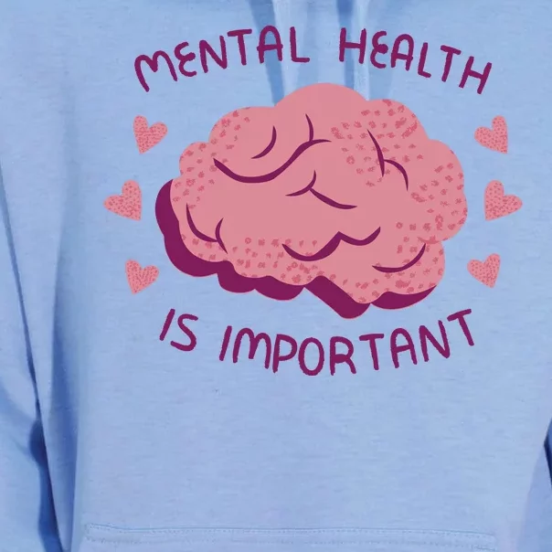 Mental Health Is Important Brain Unisex Surf Hoodie