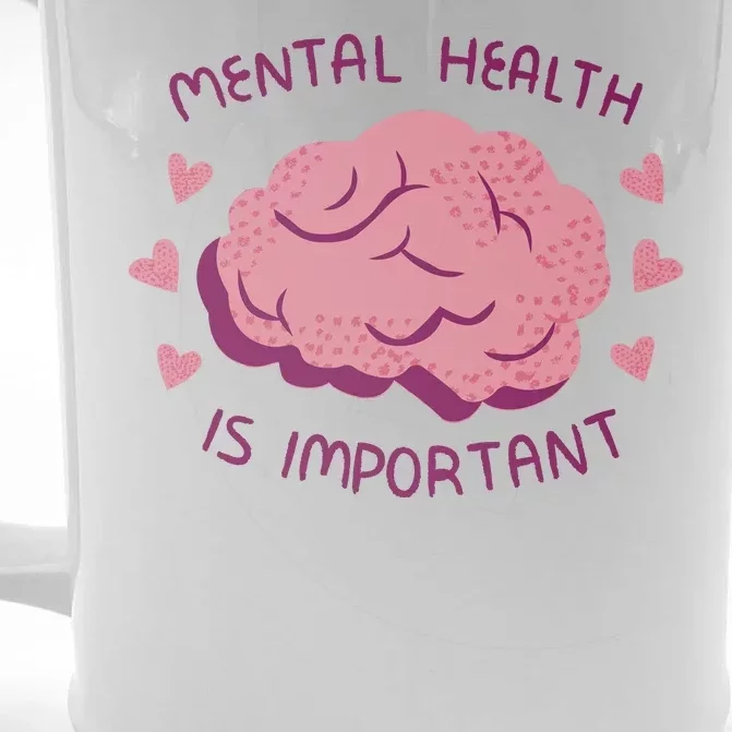 Mental Health Is Important Brain Front & Back Beer Stein