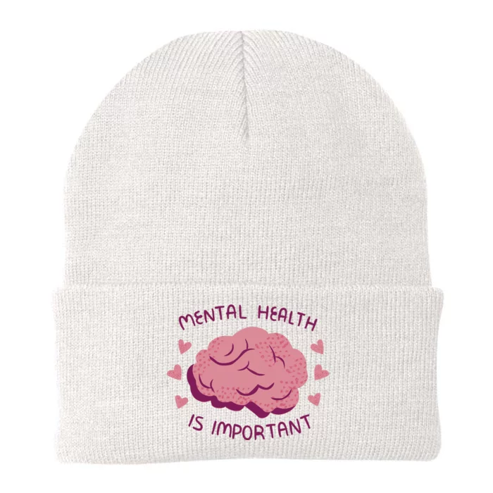 Mental Health Is Important Brain Knit Cap Winter Beanie