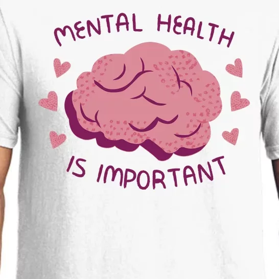 Mental Health Is Important Brain Pajama Set