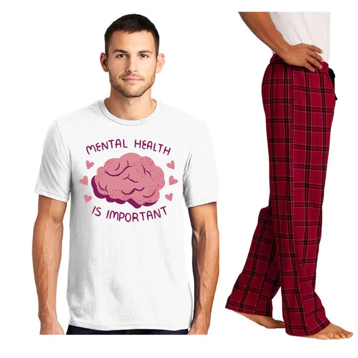 Mental Health Is Important Brain Pajama Set