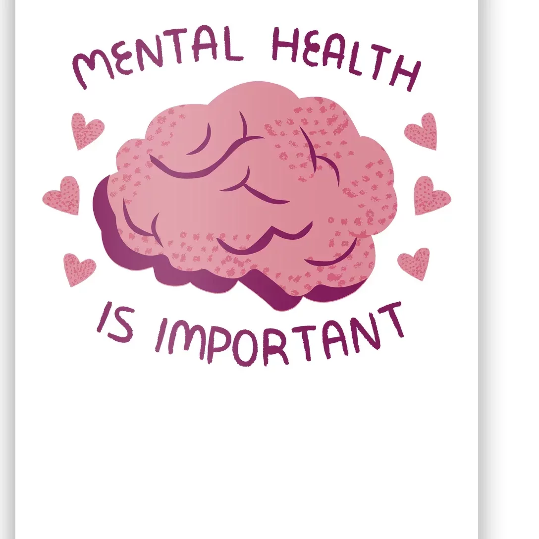 Mental Health Is Important Brain Poster