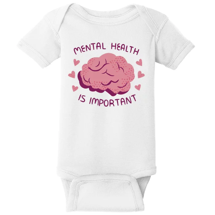 Mental Health Is Important Brain Baby Bodysuit