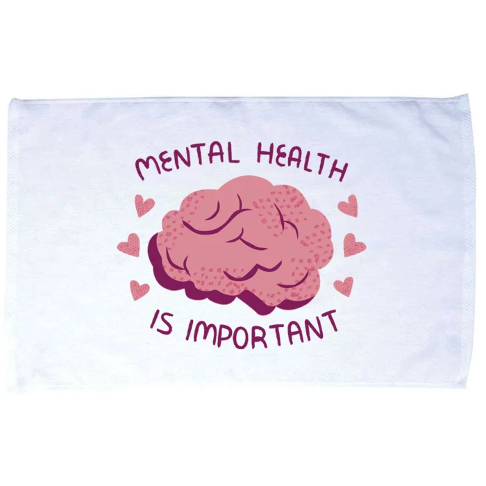 Mental Health Is Important Brain Microfiber Hand Towel