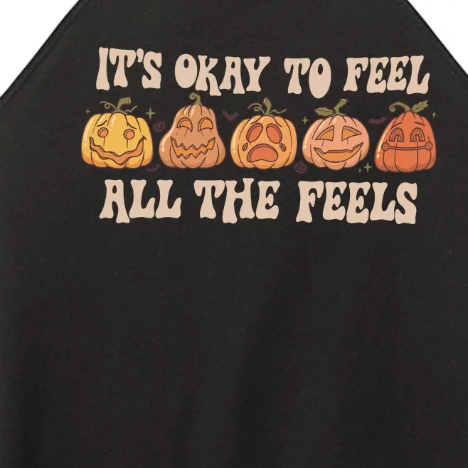 Mental Health Its Okay To Feel All The Feels Women’s Perfect Tri Rocker Tank