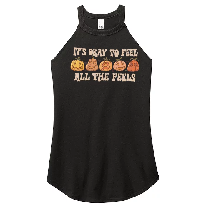 Mental Health Its Okay To Feel All The Feels Women’s Perfect Tri Rocker Tank