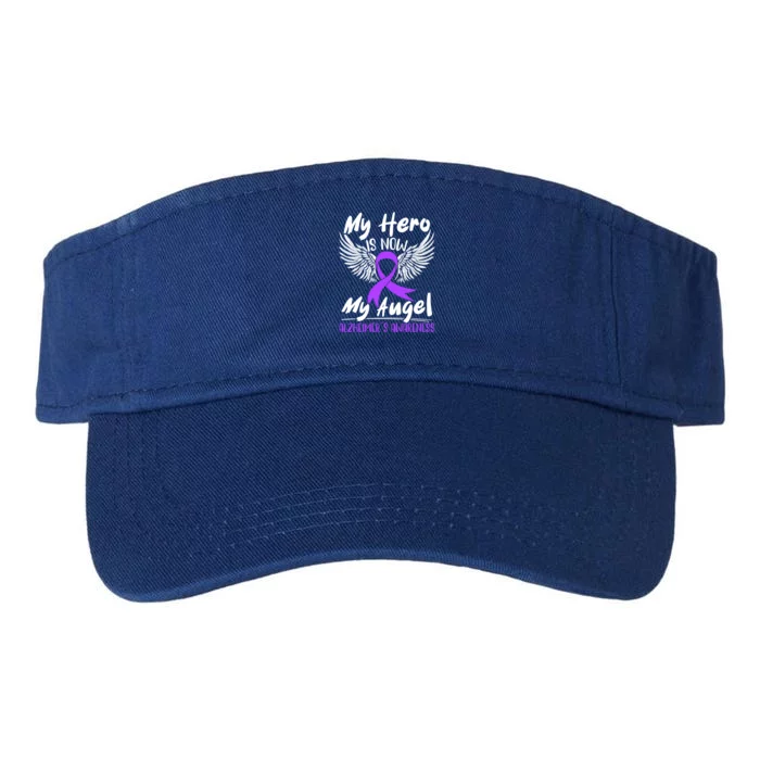 My Hero Is Now My Angel Detia Alzheimer's Awareness Gift Valucap Bio-Washed Visor